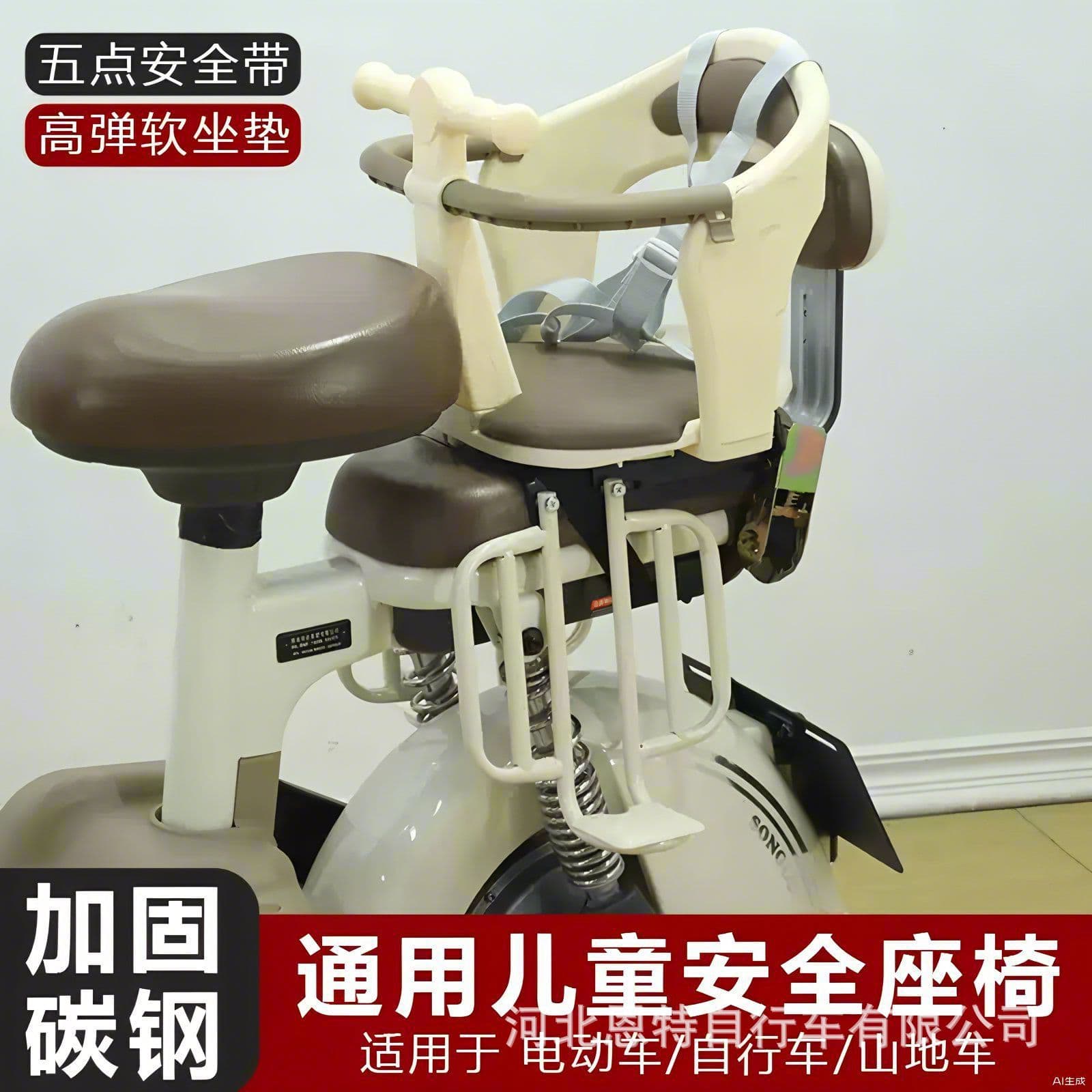 Electric car child seat rear seat baby baby child pedal battery car bicycle rear seat