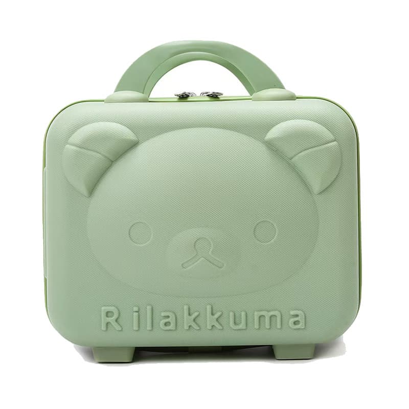 14-inch Carry-on Luggage Cosmetic Case for Women and Students, Mini Cartoon 3D Rabbit Password Suitcase, Small Travel Storage Box