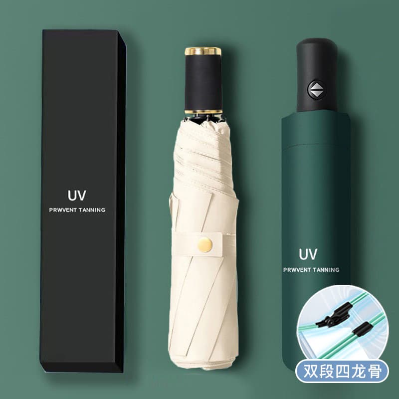 Automatic Umbrella for Men and Women, Large Double Size All-Weather Sun Umbrella with UV Protection and Custom Printing