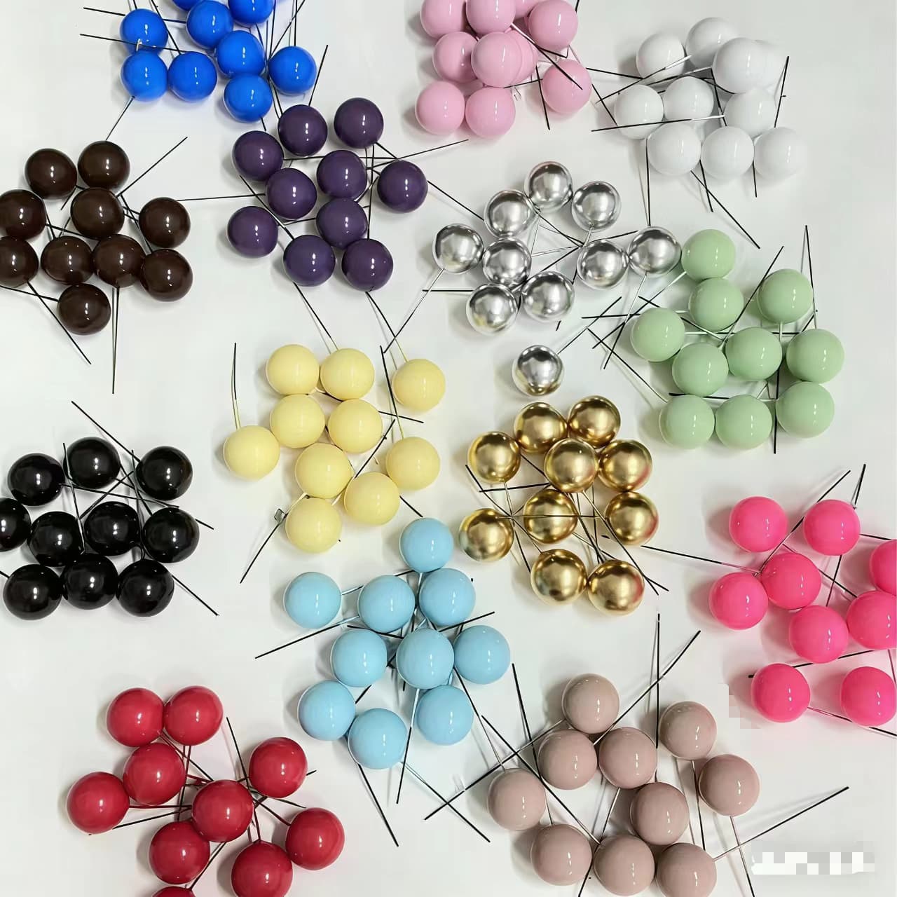 10 Pack Christmas Ball Cake Decoration Balls Gold Silver Gold Ball Baking Insert Style Small Balls