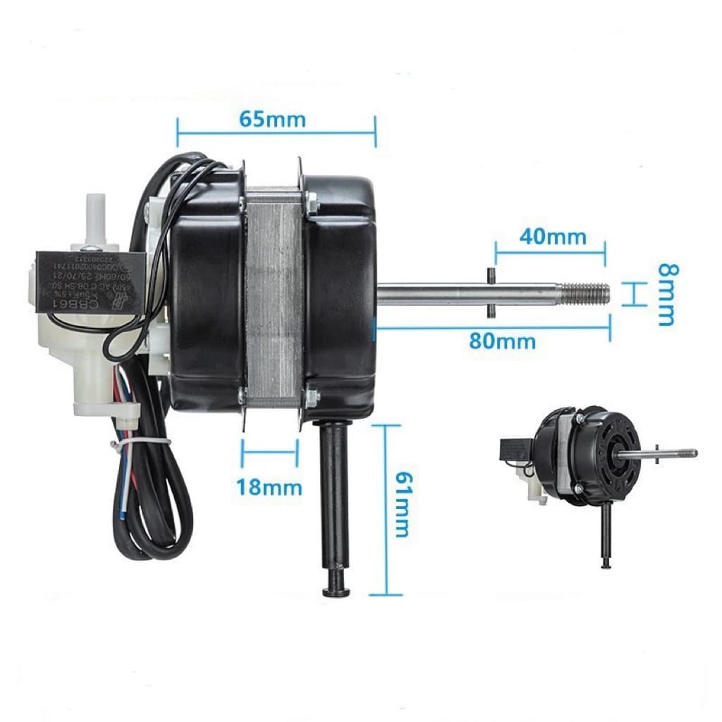 High-power 220V table and floor fan motor, 71*18mm double ball bearing, factory stock, direct shipping.