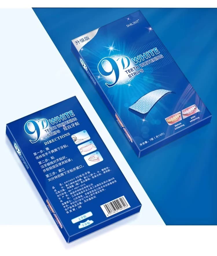 [TikTok Bestseller] 9D Whitening Teeth Strips for Teeth Whitening, Yellow Removal, and Temporary Cover for Front Teeth