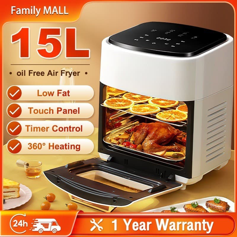 Air Fryer 15L Air Fryer Household Large-Capacity French Fries Machine Multi-Functional Electric Fryer Cross-Border Supply