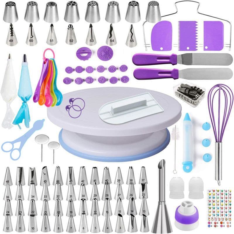 Cross-border 137-piece Cake Turntable Piping Set, Nordic Style Baking Tool Kit