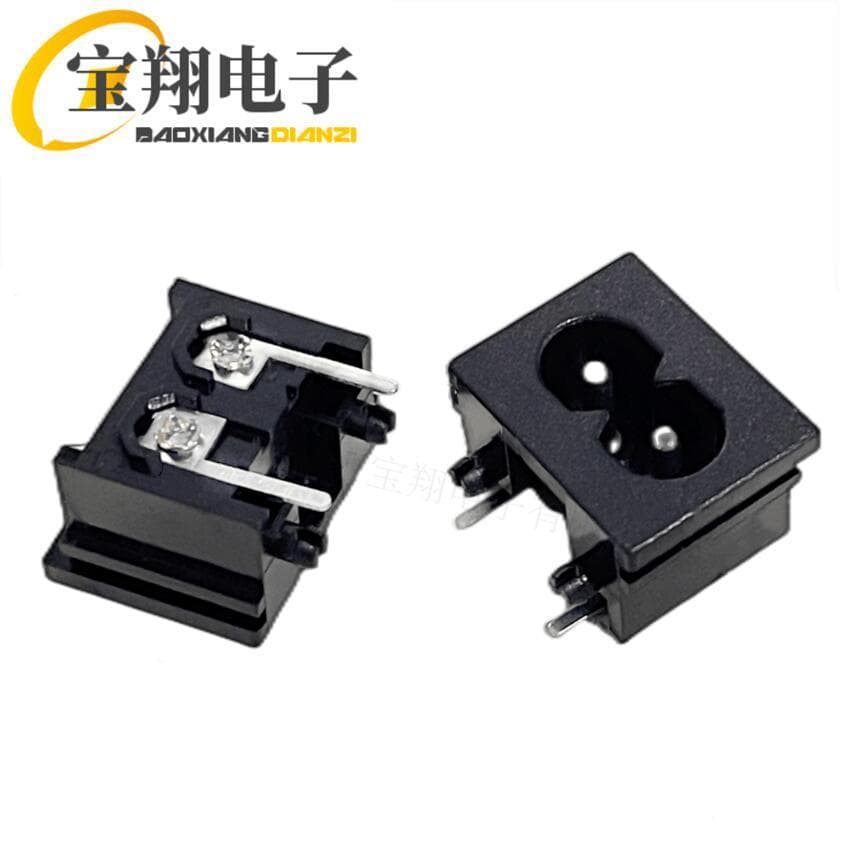 AC Socket DB-8 Figure-8 Socket AC-019 Specification 22*12 Hollow Pin Solid Pin AC Power Charging Socket