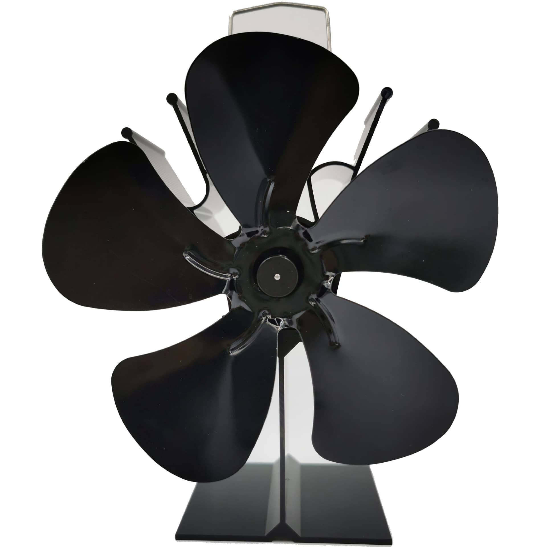 Hangzhou Manufacturer Thermodynamic Fireplace Fan, Self-Starting Five-Blade Eco Fireplace Fan, Black Wood Stove Fan