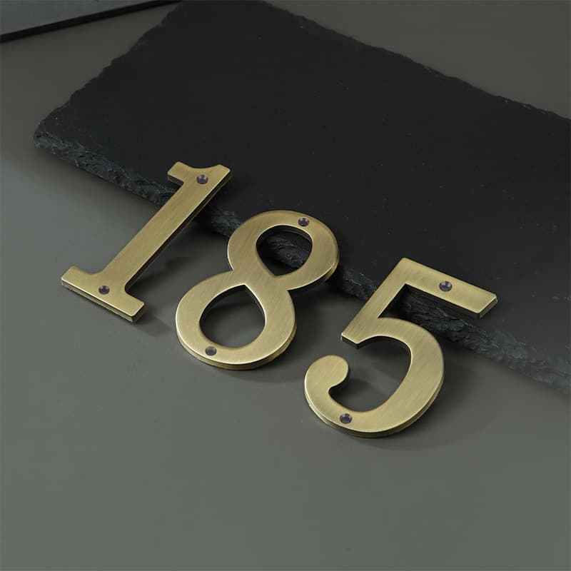 Large Numeric Door Plates, Minimalist Vintage Style with Pre-drilled Holes for Home, Hotel, Restaurant, and Office Use
