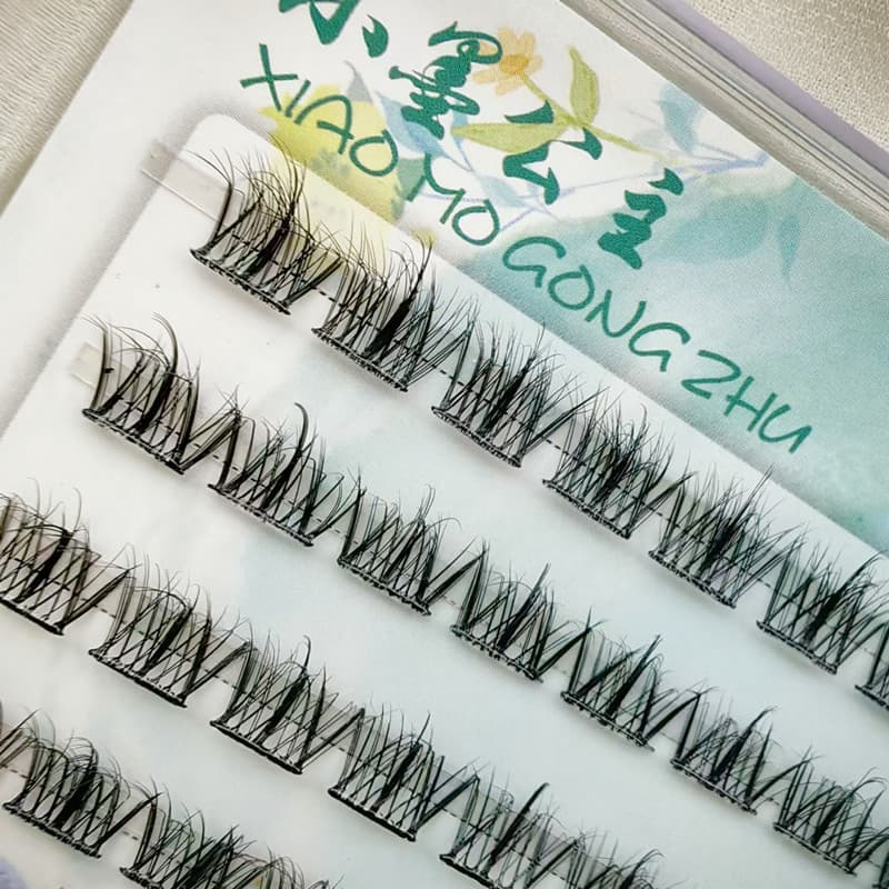 3D Gel-free Lazy Trilogy Eyelashes False Eyelashes Natural Simulation Single Cluster Segmented Feather Fan Fairy Eyelashes