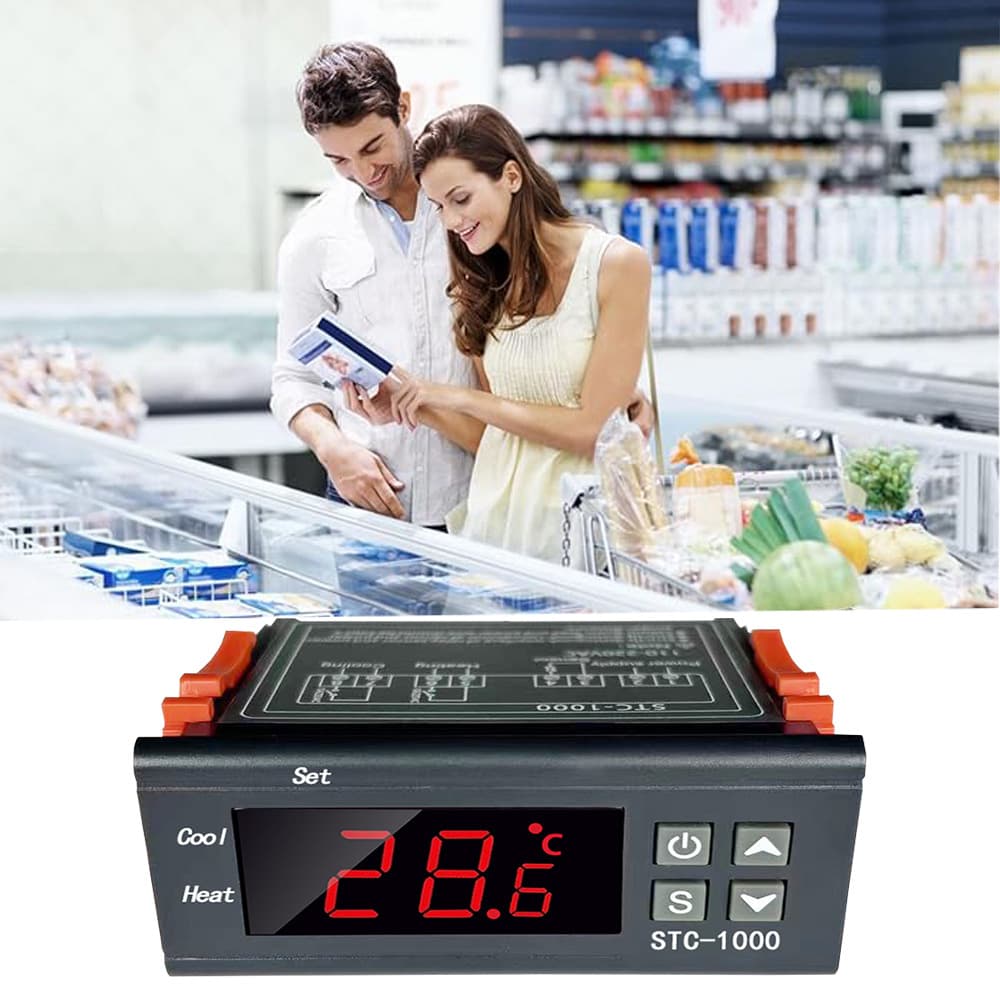STC-1000 Aquarium Incubation Seafood Machine Microcomputer Temperature Controller Switch Aquarium Incubation Smart Thermostat