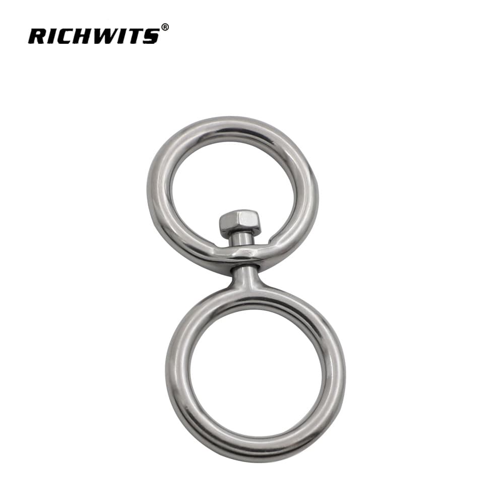 Stainless Steel Swivel Ring Fishing Tackle Swivel, Figure 8 Ring, Pet Chain Swivel Buckle, Universal Connecting Ring Buckle