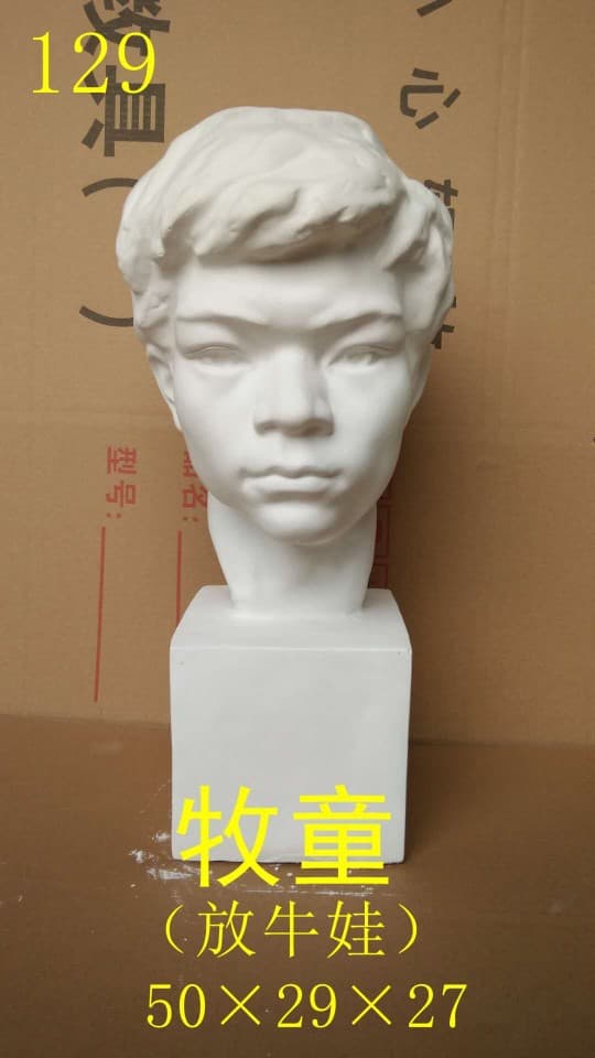 Art plaster character head sharp-mouthed boy sketch plaster statue Chinese youth still life art supplies