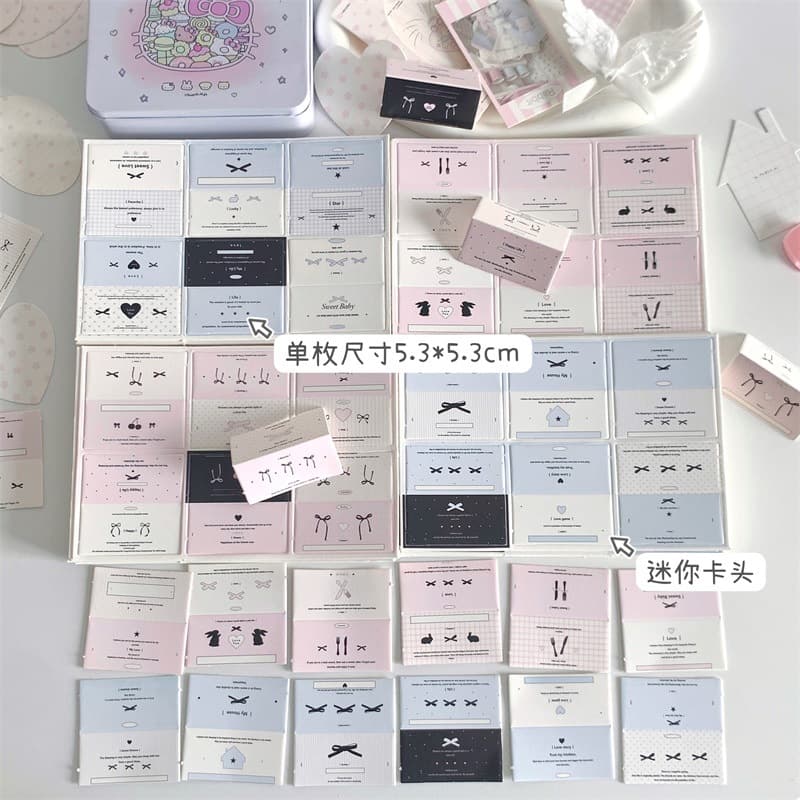 Original Ins Korean Style Mini Folded Scored Card Header Idol Card Small Card Packaging Gift Fan Packaging Card