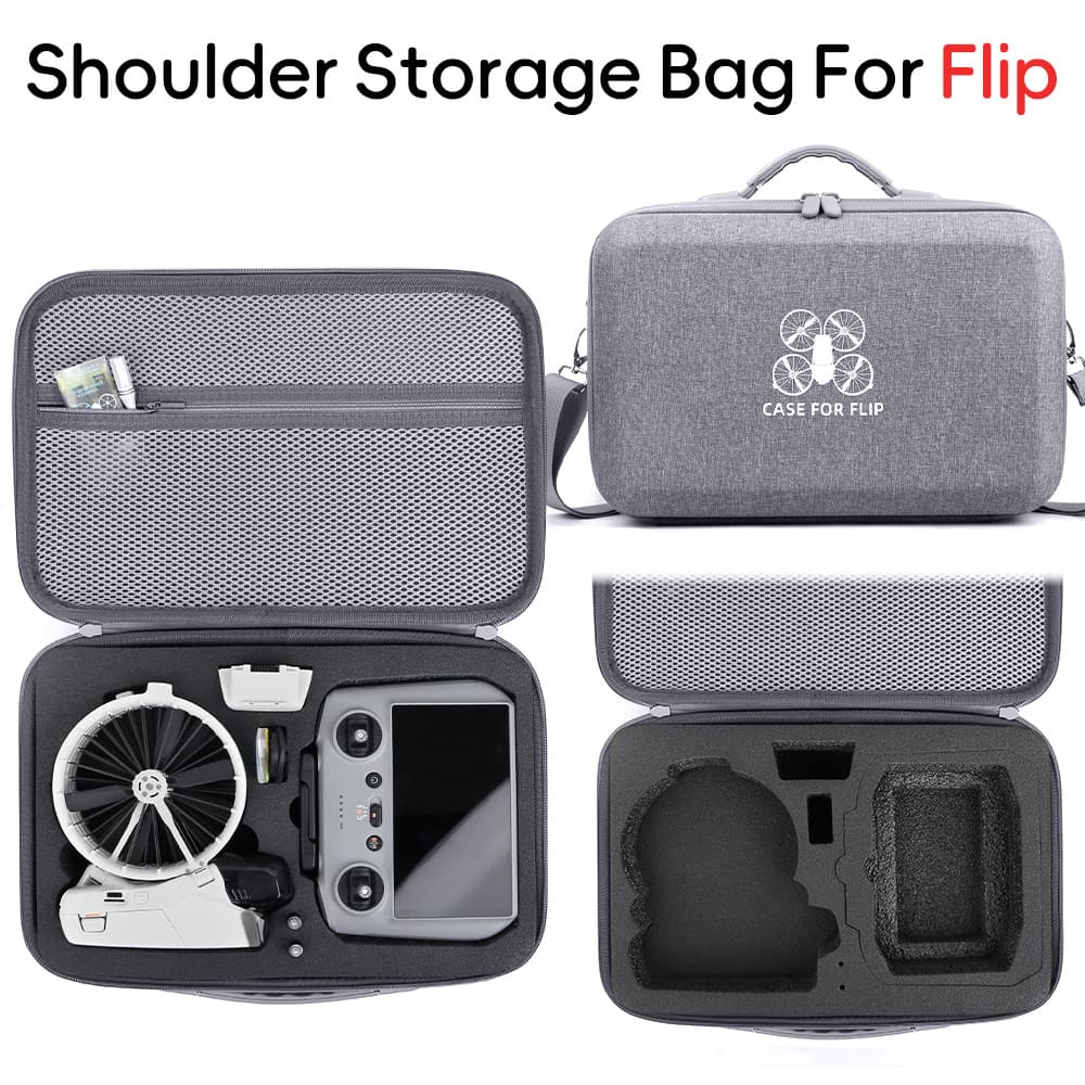 Suitable for DJI Flip storage bag, hard shell shoulder/crossbody bag, shockproof and waterproof drone accessories