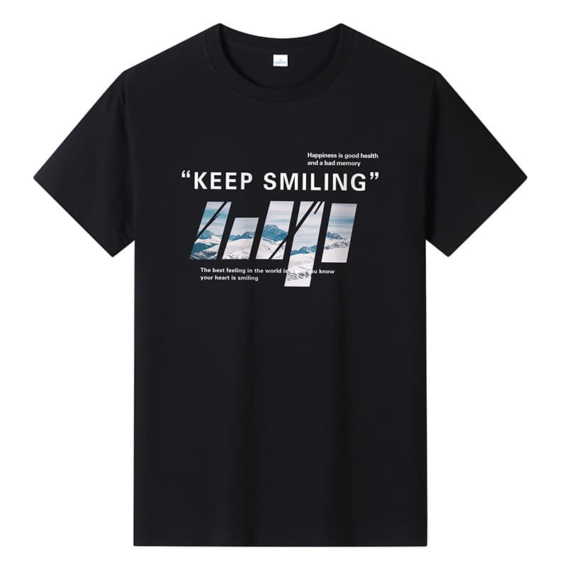 Wholesale Men Short Sleeve T-Shirt 2024 Summer New Trendy Printed Ins Loose Tee Student Streetwear Top