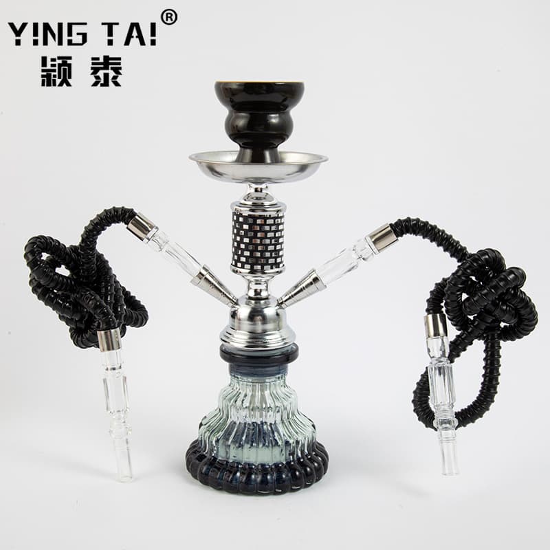 Cross-border spot high style Arabic shisha single and double small pot set acrylic smoking set glass pipe shisha