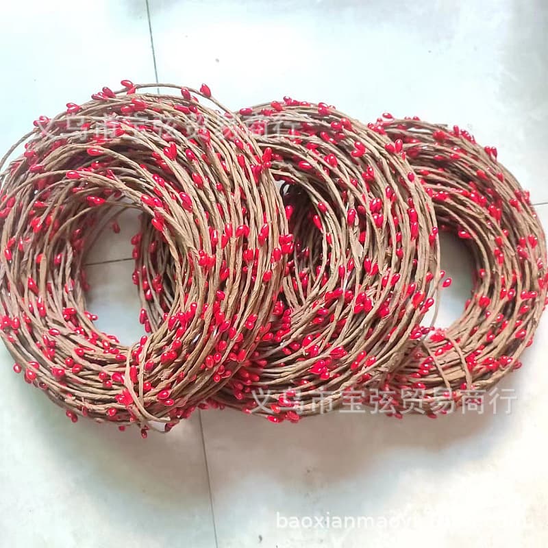 Mori girl small berry vine 10-50m rattan DIY garland European home decoration Christmas decoration material
