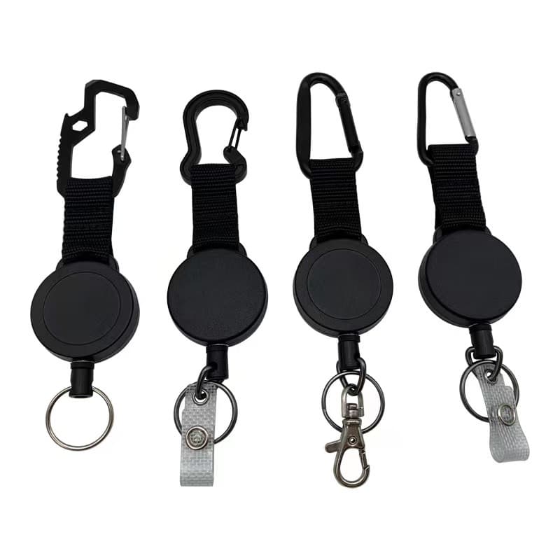 Factory Supply Webbing Style Outdoor Carabiner with 1.0mm Thick Steel Wire Cord, High Elasticity Anti-Loss and Anti-Theft Outdoor