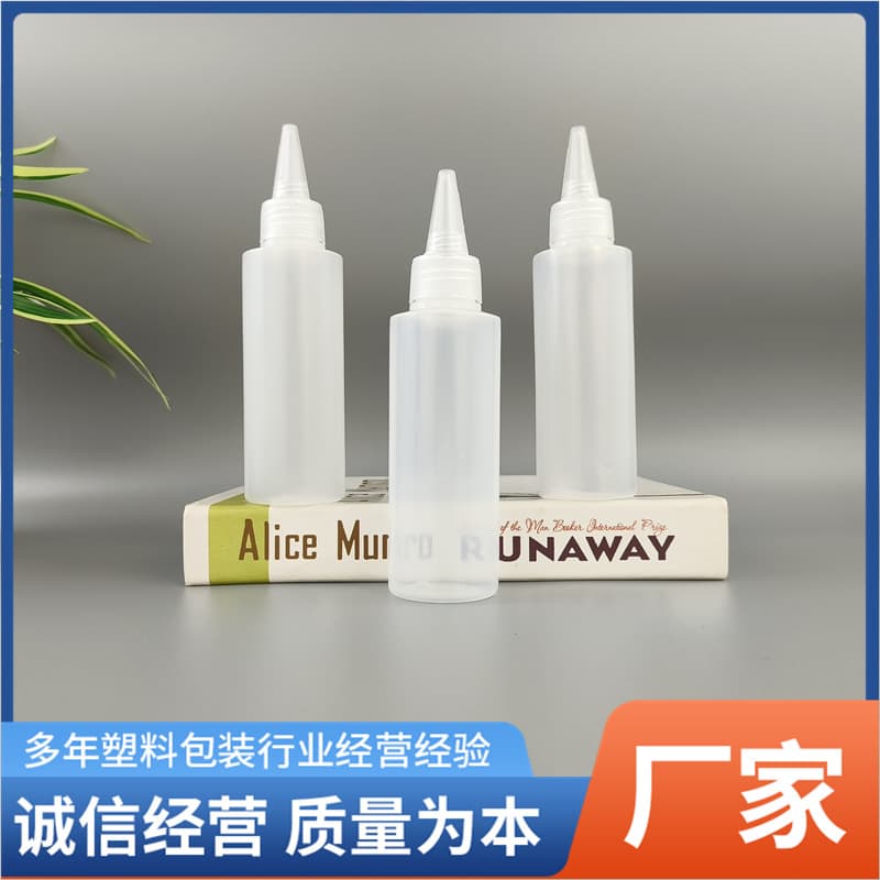 100ml Transparent Sea Bottle Semi-Transparent Squeeze Bottle PE Plastic Precision Tip Bottle for Liquid Dye Mixing