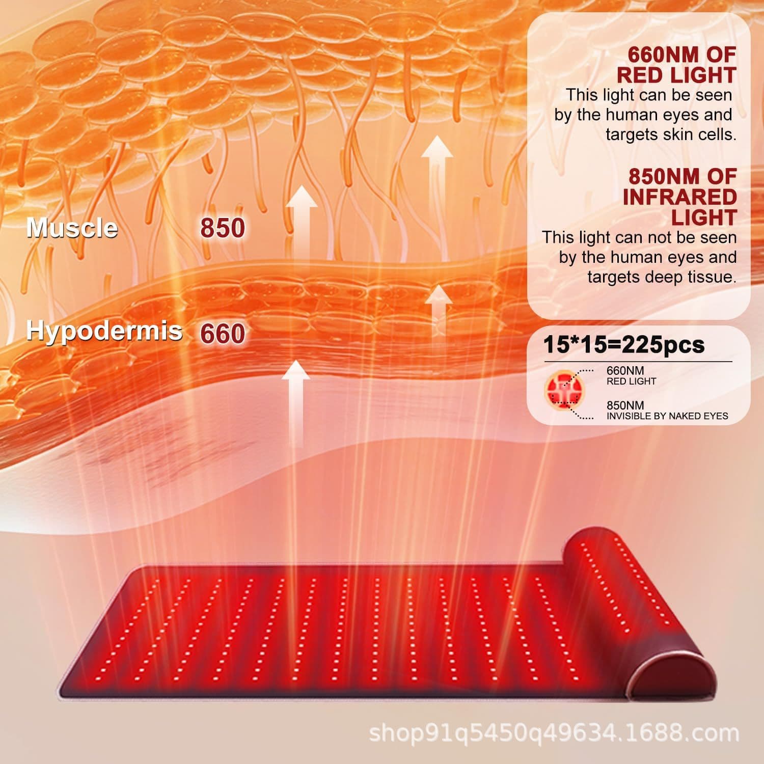 New Cross-border Leather Red Light Therapy Pad with Neck Support Multi-functional Dual Wavelength Relaxation for Waist and Neck Hot Compress