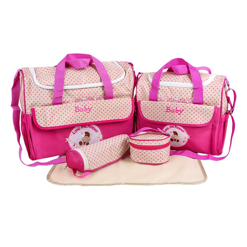 Shopee Philippines Cross-Border Hot Item 088: Large Capacity Bear Embroidered Crossbody Maternity Bag for Mothers and Babies