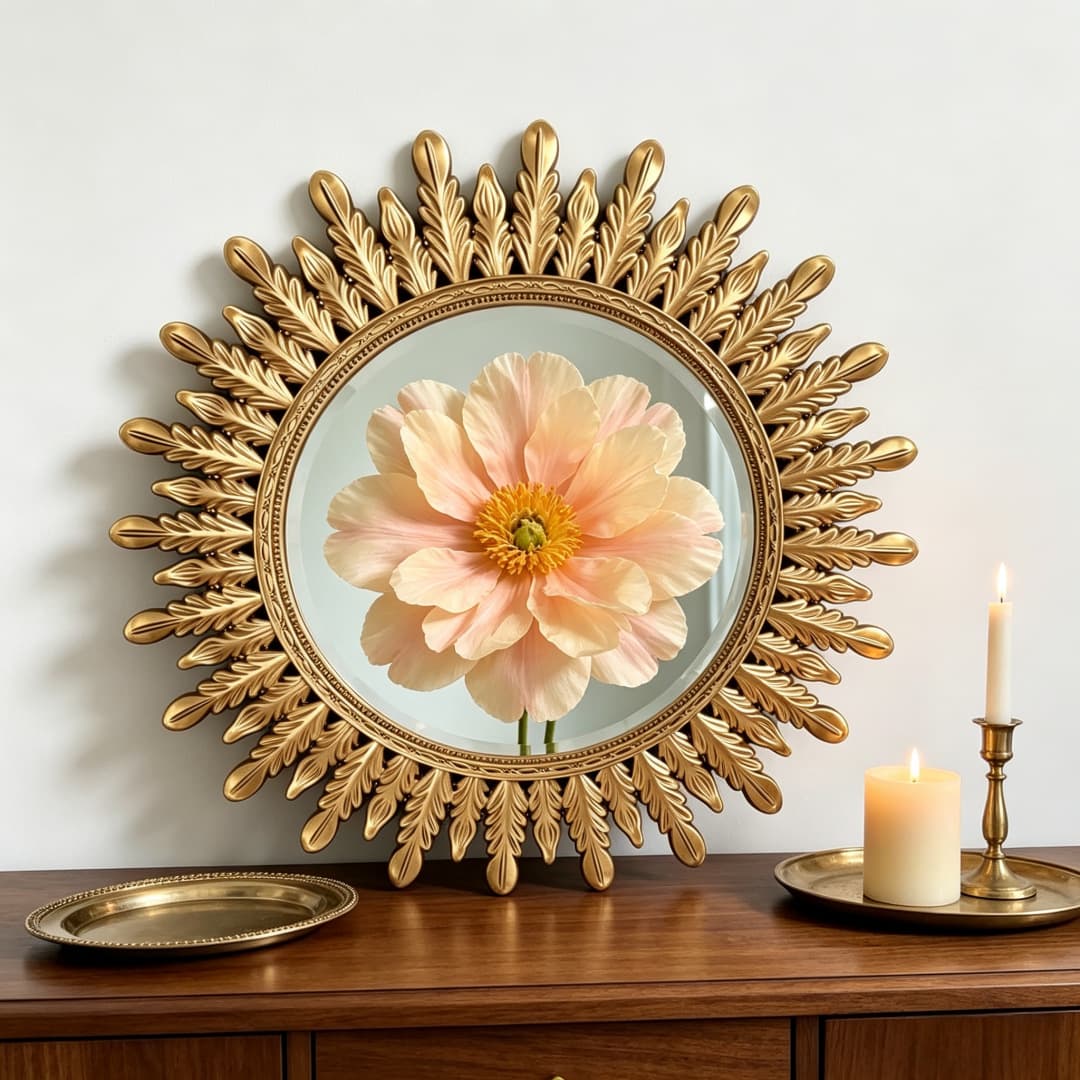 European-Style French Bedroom Makeup Mirror with Carved Frame, Atmospheric and Practical Mirror, Model Room Fashion Decorative Wall Mirror
