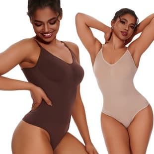 Cross-border Women's Shapewear Bodysuit, Open Crotch, Butt Lift, Strap, Bust Support, Body Shaper