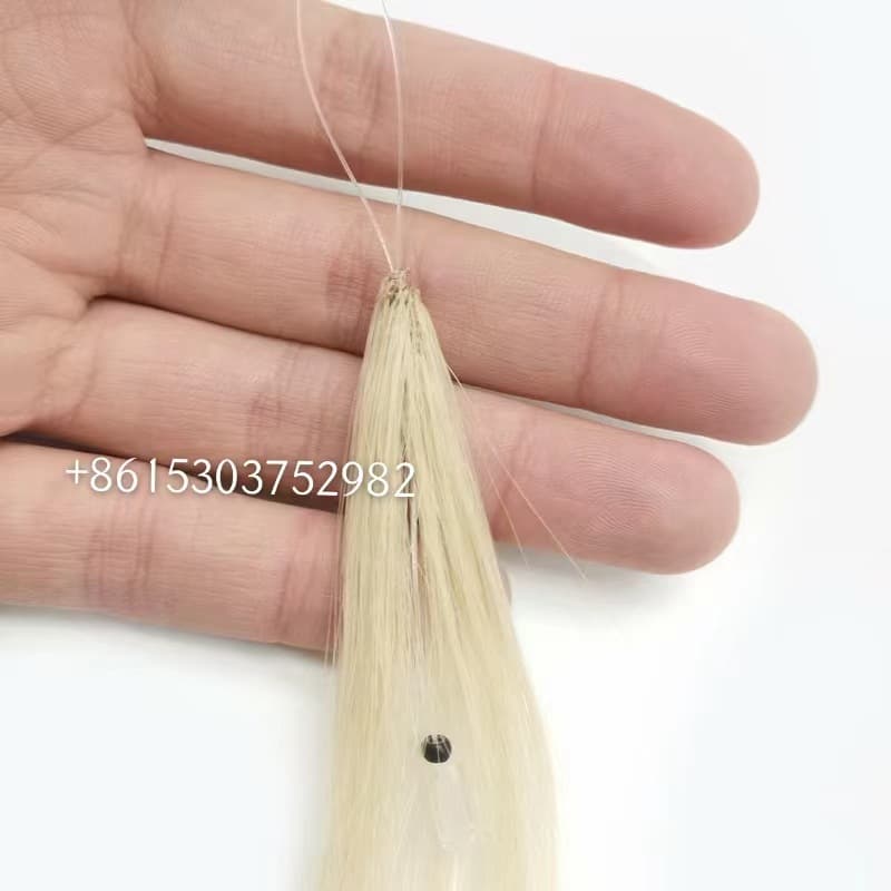 H6 Real Human Hair Extension, Fish Line Feather Hair Extension H3 H6 Micro Feather H9 Hair Extension Braided Hair Platinum Blonde