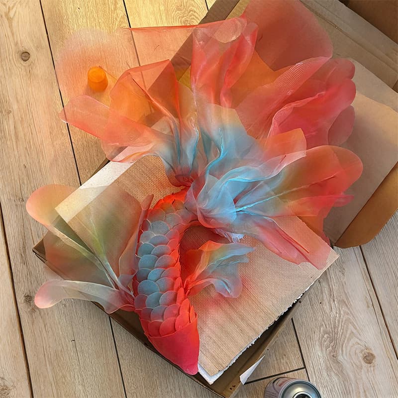 Wedding Decoration Red Festive Goldfish Koi Decor for Bridal Room, Shop Window, Event Atmosphere, Props