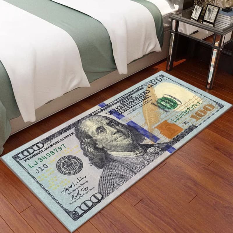 Cross-border Amazon Temu Hot Sale US Dollar Rug Bedroom Dirt-Resistant Wear-Resistant Easy-Care Bedside Mat In Stock Dropshipping Available