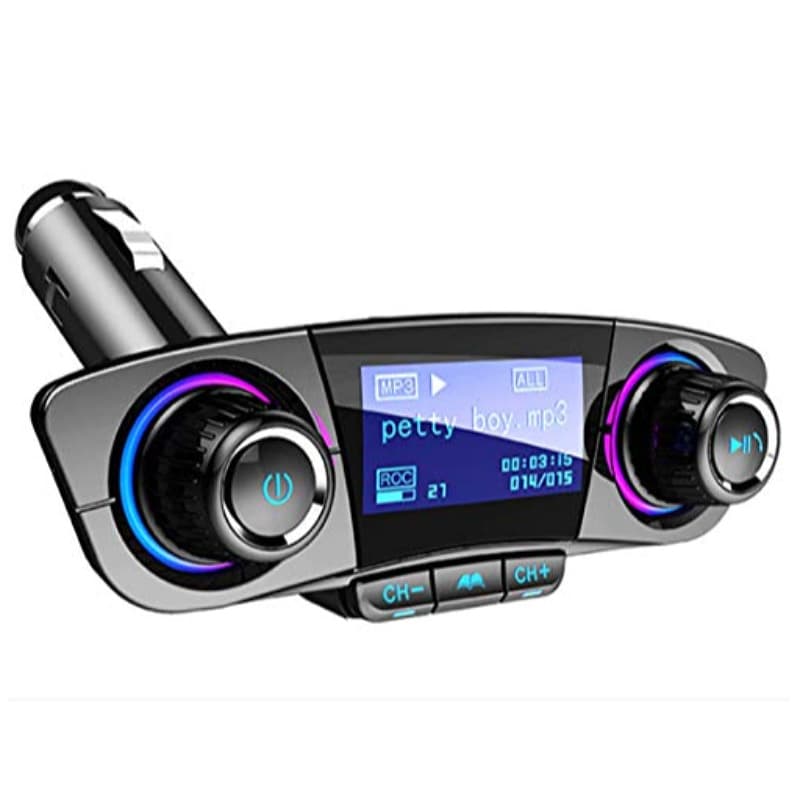 Car Bluetooth Hands-Free FM Transmitter QC3.0 Fast Charging Supports TF/USB BT06 Vehicle Accessories