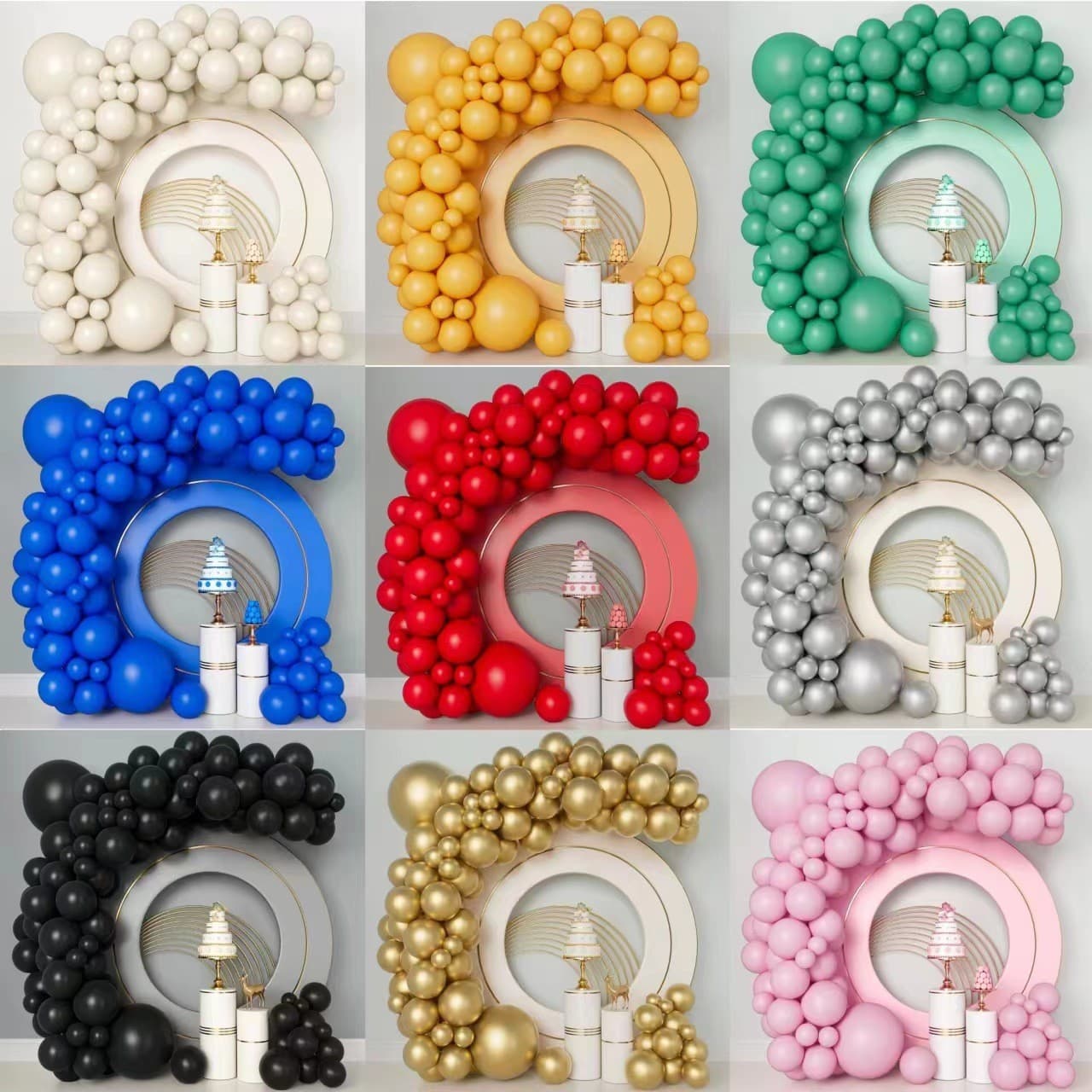 Cross Border Solid Color Balloon Set Macaron Matte Balloon Birthday Party Wedding Decoration Balloon Chain Arch Arrangement