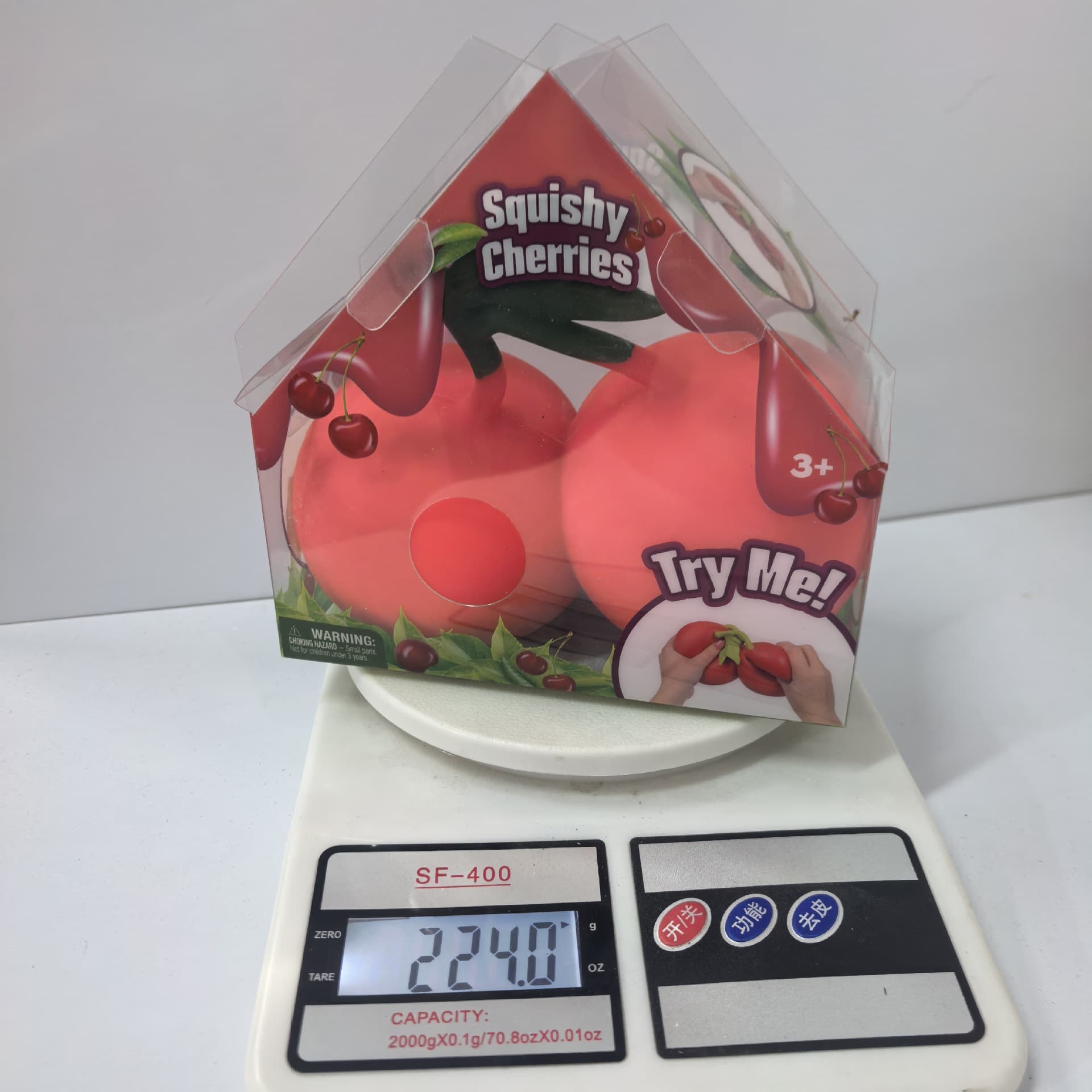 Cross-border New Arrival in Stock Squeezy Squeeze Cherries Cherry Stress Relief Toy Squishy Cherry