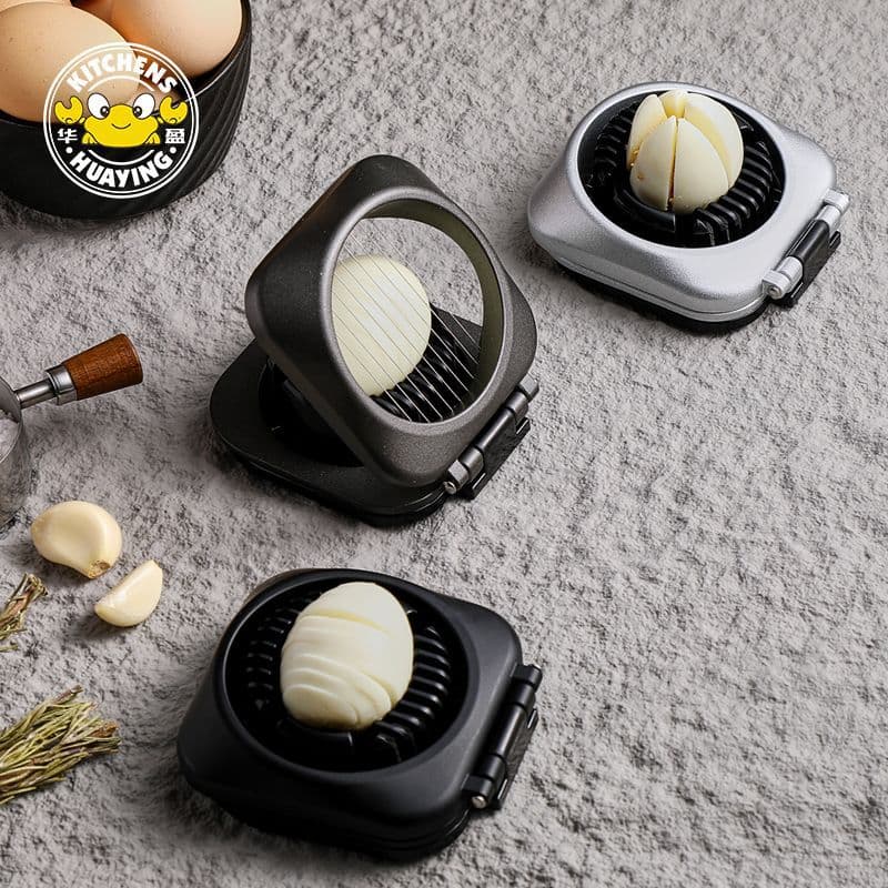 Cross-Border New Aluminum Alloy Egg Slicer, Multi-Functional Egg, Preserved Egg, and Ham 2-in-1 Wedge Slicer