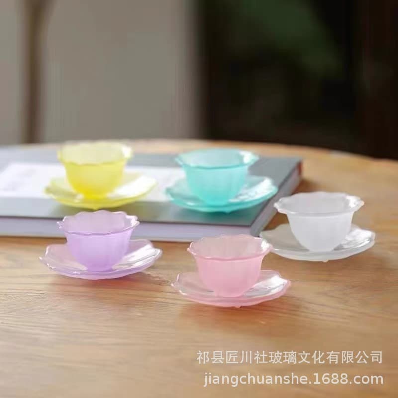 Glass Tea Cup Japanese Style Personal Small Tea Cup Set Transparent Elegant Kung Fu Cup