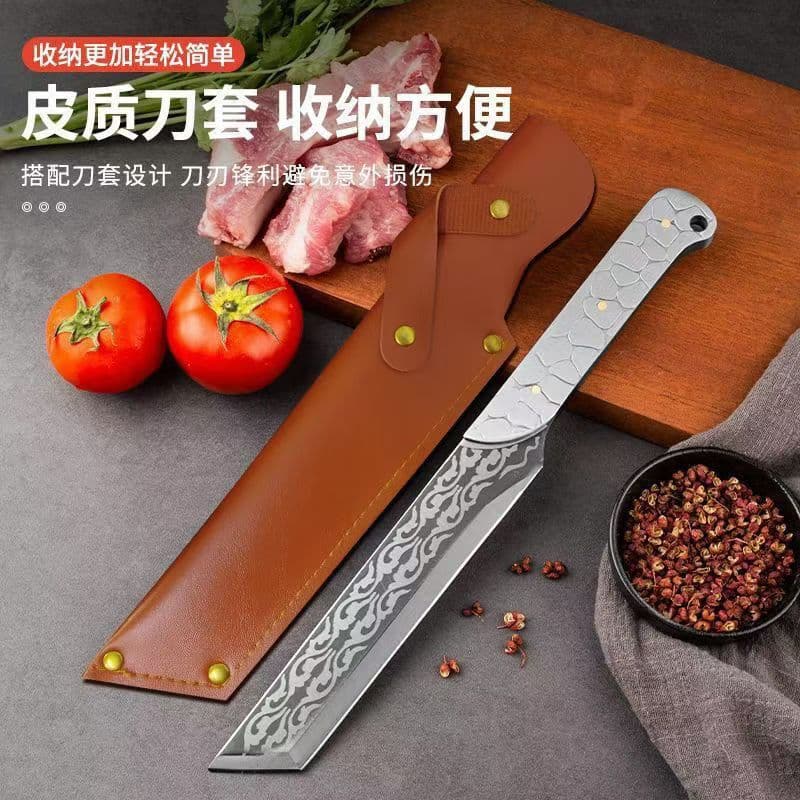 Ice-soul sharp multi-purpose chopping knife for outdoor camping, trail clearing, wood splitting, and household vegetable cutting