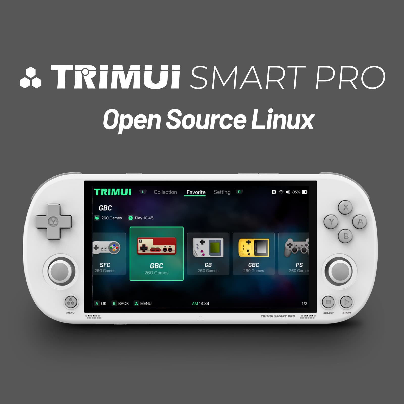 2026 New TRIMUI SMART PRO Open Source Handheld Console 5-inch PSP Arcade Game Console Factory Wholesale