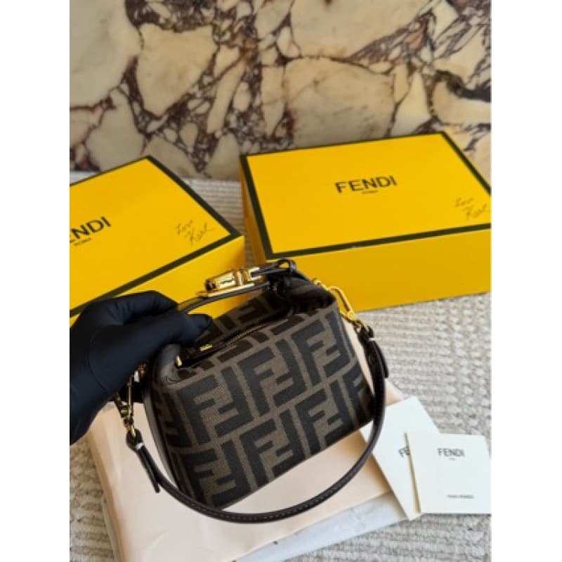 Cross-border vintage FF monogram puffer bag mini shoulder crossbody bag mini handbag for women