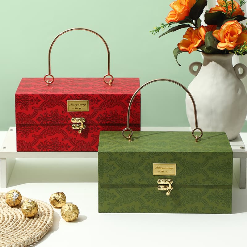 Vintage Metal Gift Box Wedding Favor Candy Box New Chinese Style Holiday Gift Packaging Box