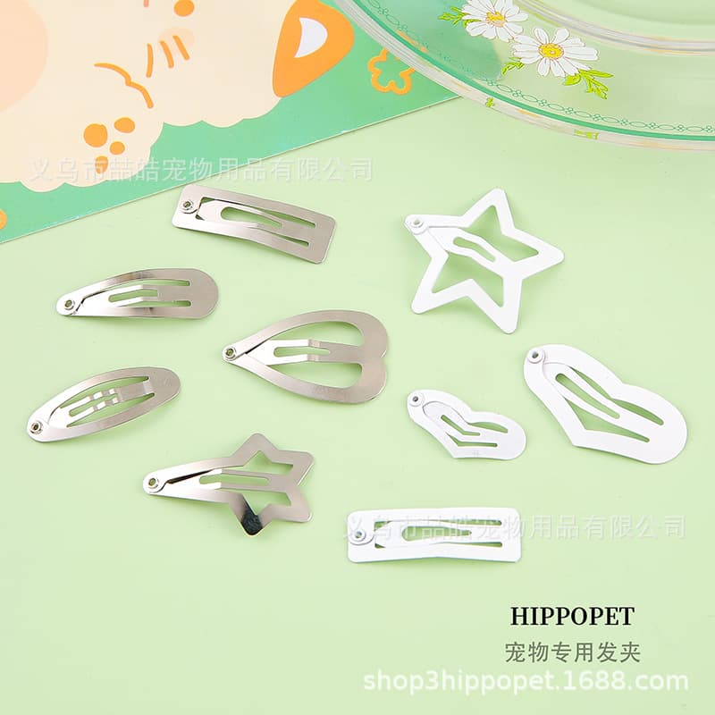 Pet Hair Clip BB Clip Plain Clip Multi-Shape DIY Non-Shedding Headwear Cat Dog Small Hairpin