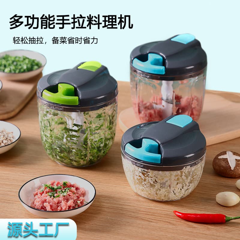 Creative Hand-Pulled Multi-Function Meat Grinder and Vegetable Shredder, Kitchen Dumpling Filling Maker, Garlic Puller and Garlic Grinder