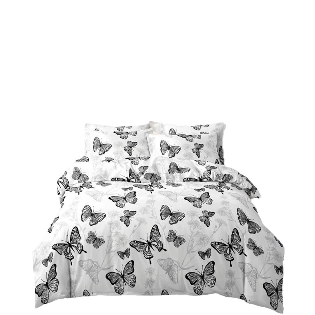 Export Cross-Border Amazon Supply 100% Polyester Printed Brushed Bedding Set with Pillowcases, 3-Piece