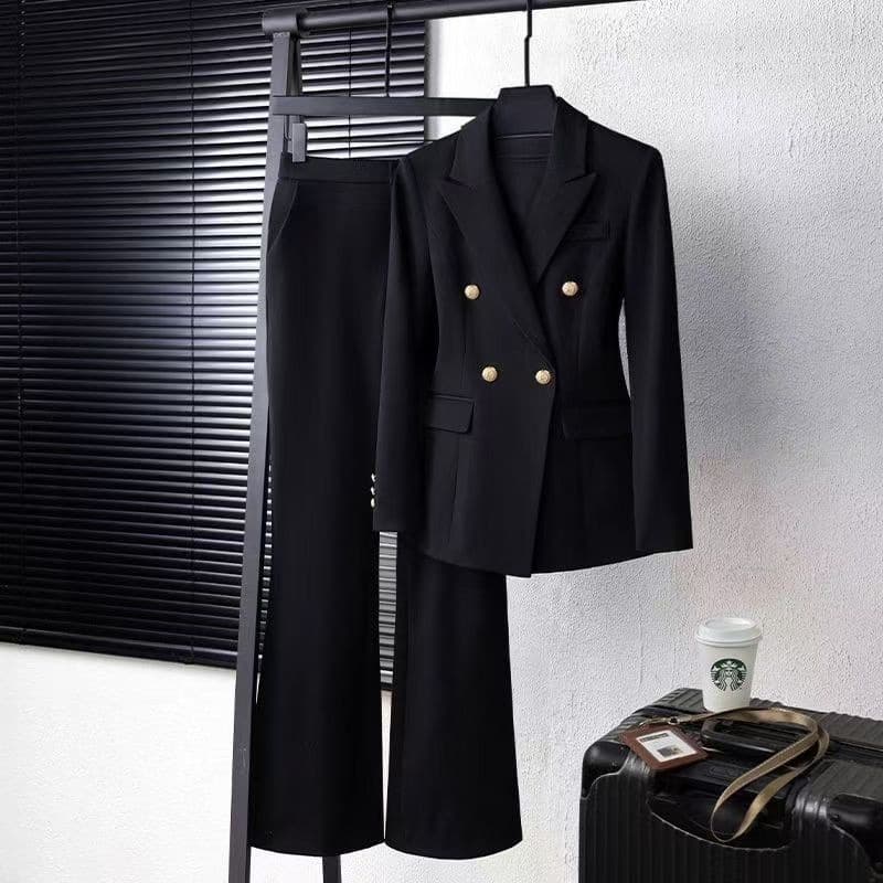 Women's Suit Set College Student Blazer Business Interview Professional Workwear New Spring Autumn Career Suit Set