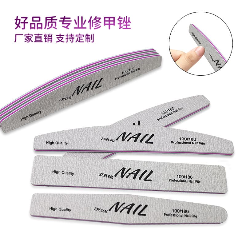 High Quality Nail File Nail Buffer Sanding Stick Diamond Shape Nail Board Nail File Shaping Polishing Strip Wholesale