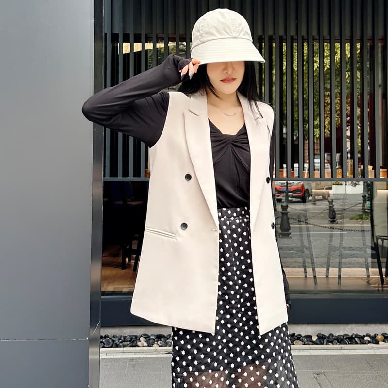 Fangfala 2026 Spring Thirteen Lines Wholesale Suit Vest Loose Temperament Waistcoat Vest Suit Vest