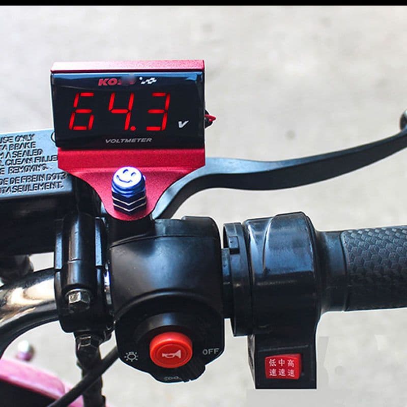 Universal Electric Vehicle Voltmeter LCD Digital Display Motorcycle Scooter Moped Ghost Fire Little Monkey Electric Motorcycle Modification Accessories