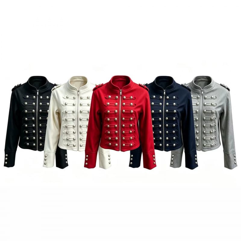 Cross-border Bestseller 2026 Summer European and American Style Women's Fashion Retro Court Style Button-Decorated Wool Jacket Coat