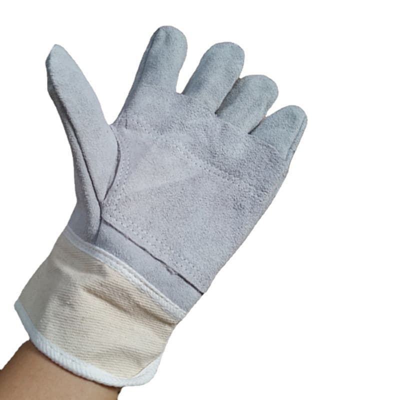 Wholesale sailor's gloves, two-layer and a half leather leather gloves, oil-proof and wear-resistant, shipyard welding iron cable puller, labor protection