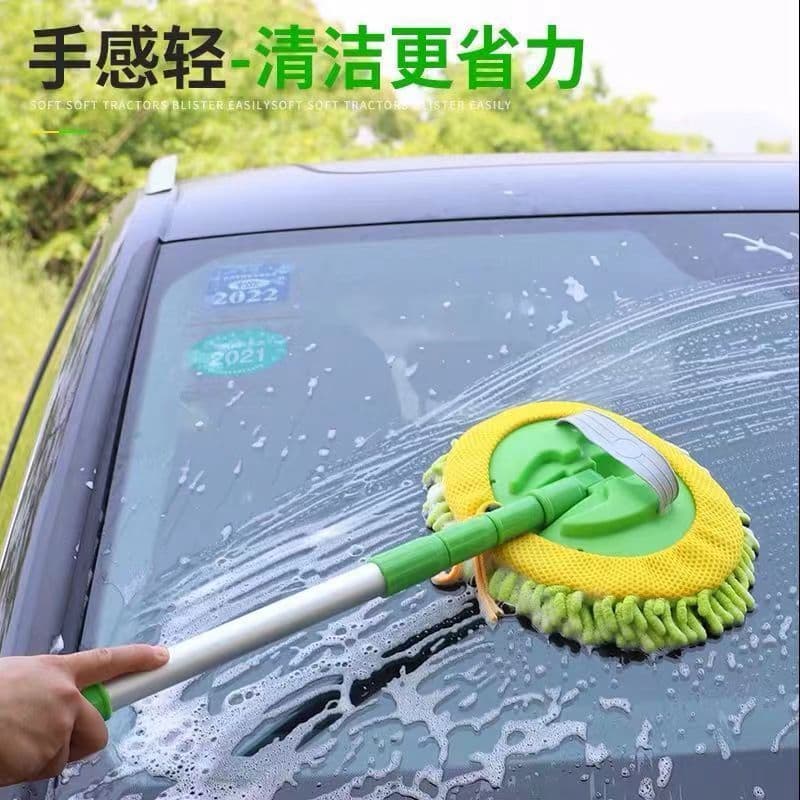 Extended Telescopic Soft Bristle Chenille Fabric Car Wash Brush Car Detailing Brush Lint-Free Car Water Brush for Shop Use
