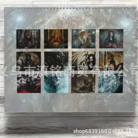 Cross-border New Product 50-Year Witch Calendar 2026 Pagan Wheel Goddess and Moon Phase Sacred Gift Planner