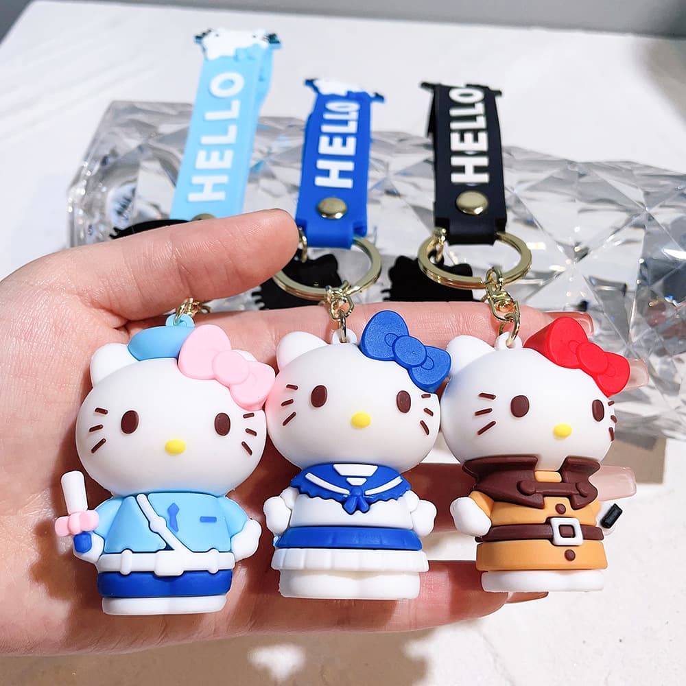 New KT Exotic Style Cartoon Keychain Key Ring Car Decoration Personalized Gift